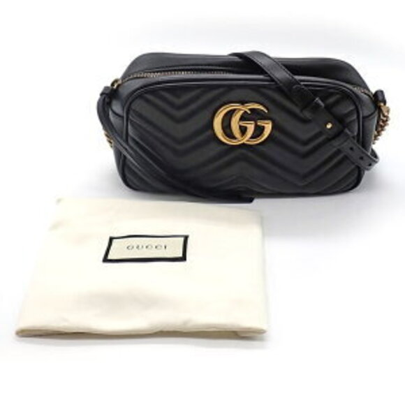 Gucci GG Marmont Shoulder Bag Black Quilted Leather - Picture 10 of 10